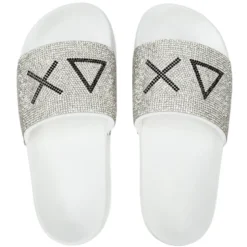 Ciabatte donna Slippers strass logo
