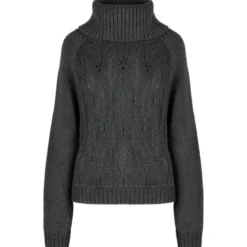 Maglione donna Dolcevita trecce