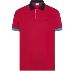 Polo uomo colletto a contrasto