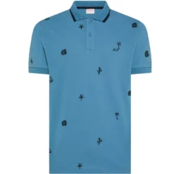 Polo uomo piquet ricami