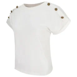 T-Shirt donna bottoni