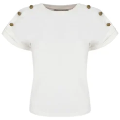 T-Shirt donna bottoni