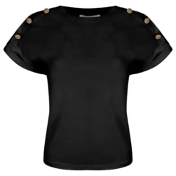 T-Shirt donna bottoni